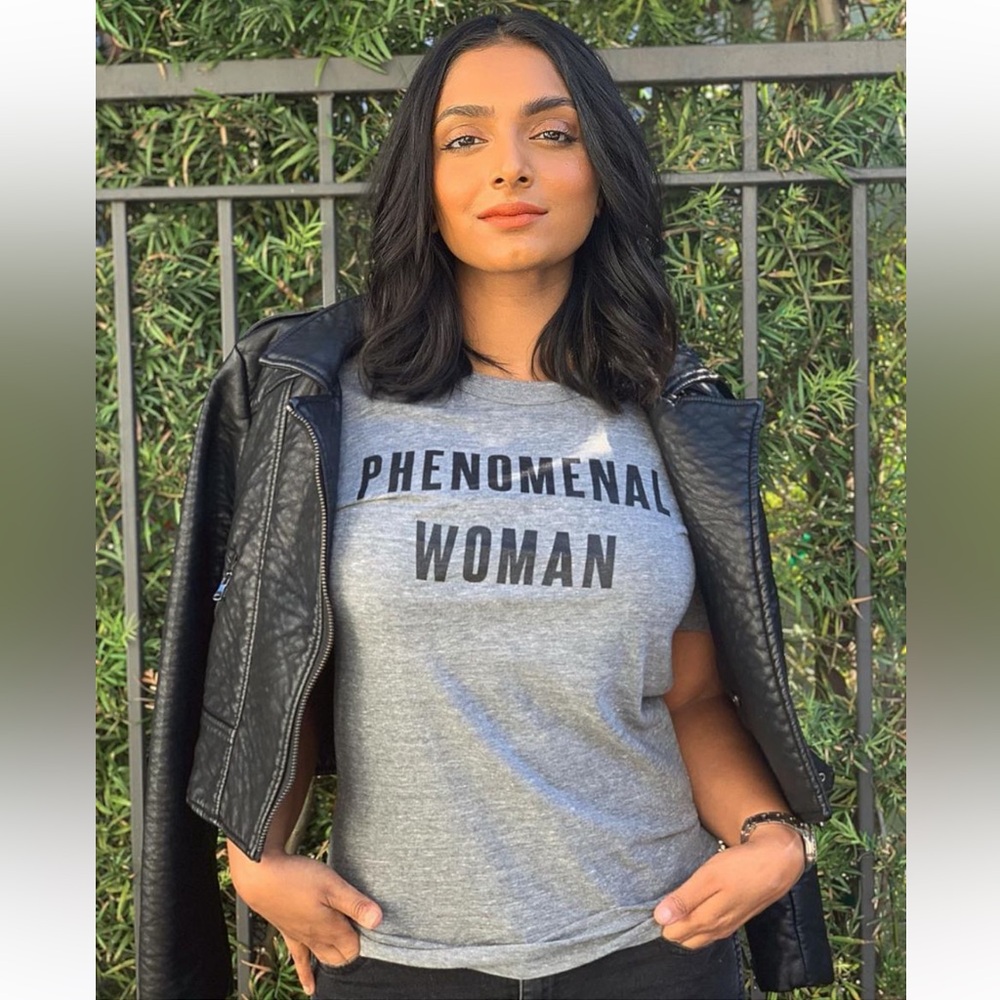Phenomenal Woman T-shirt by Phenomenal Eco Grey, Size Small